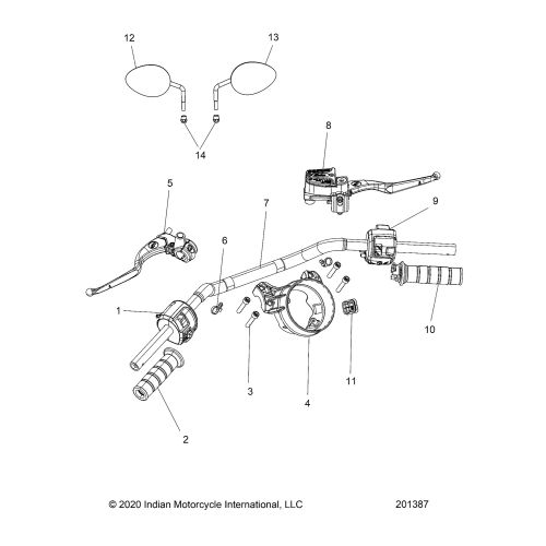 STEERING, HANDLEBAR ASSEMBLY