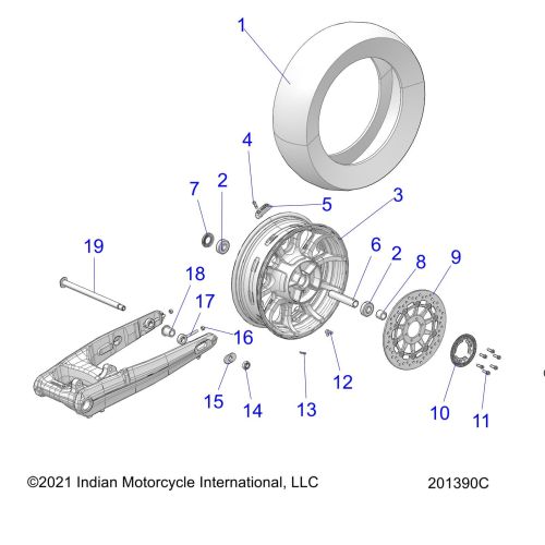 WHEEL, REAR