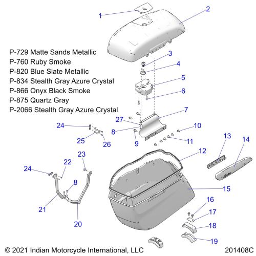 BODY, SADDLEBAG ASM.