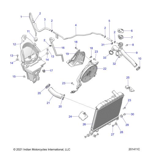 ENGINE, COOLING ASM.