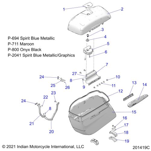 BODY, SADDLEBAG ASM.