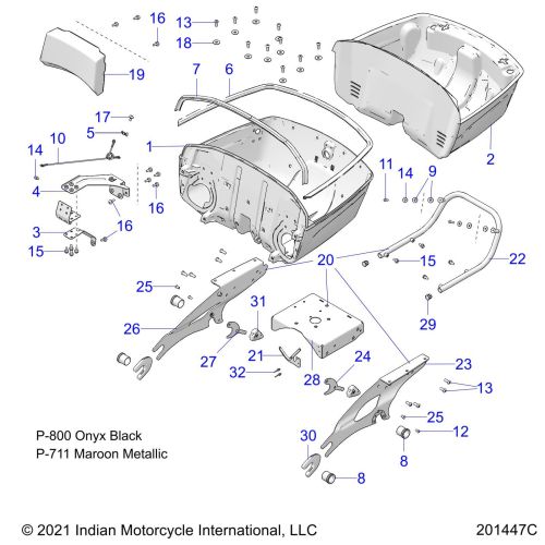 BODY, TRUNK BASE MOUNTING ASM.