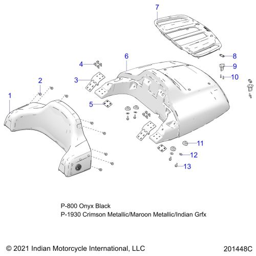 BODY, TRUNK LID AND BACKREST ASM.