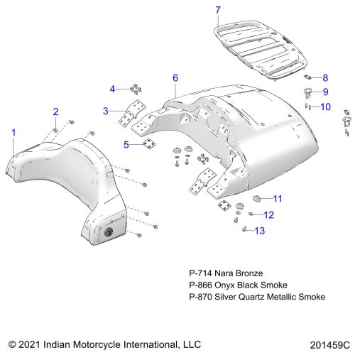 BODY, TRUNK LID AND BACKREST ASM.