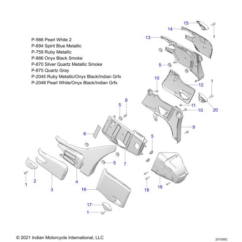 BODY, SIDE / REAR COVERS