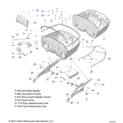 BODY, TRUNK BASE MOUNTING ASM.