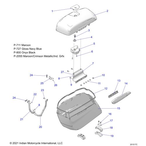 BODY, SADDLEBAG ASM.