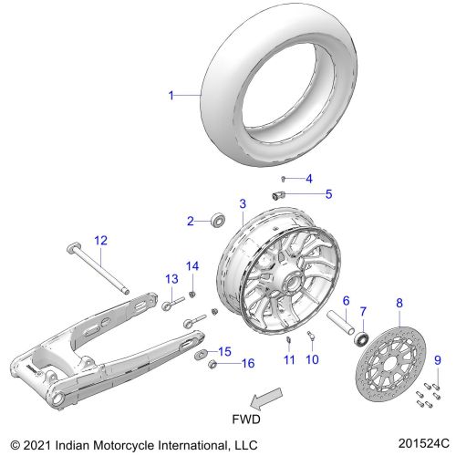 WHEEL, REAR