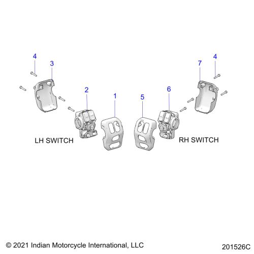 ELECTRICAL, SWITCH CONTROLS, LH / RH