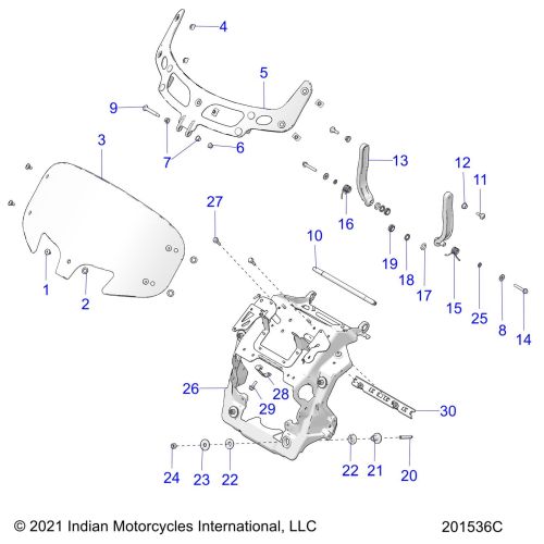 BODY, FAIRING ASM, WINDSHIELD MOUNT