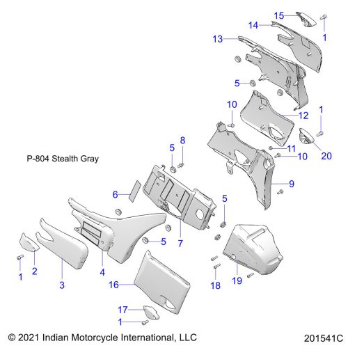 BODY, SIDE / REAR COVERS