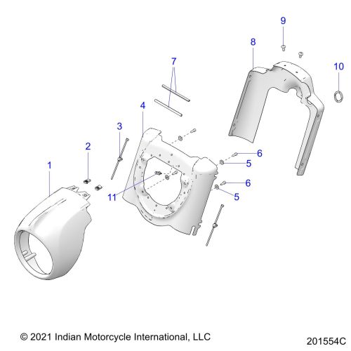 BODY, HEADLIGHT HOUSING