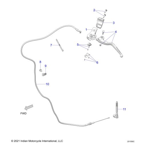 CONTROLS, CLUTCH LEVER AND CABLE