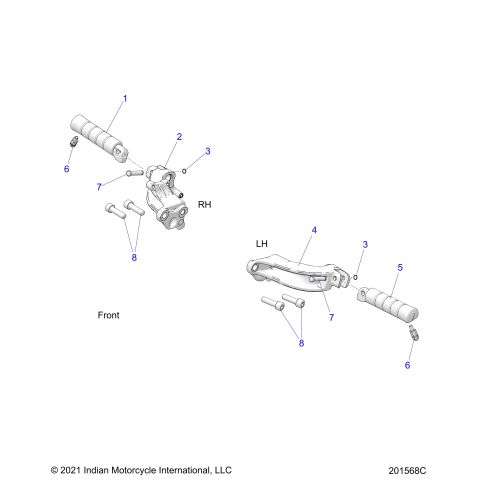 CHASSIS, FOOTPEGS