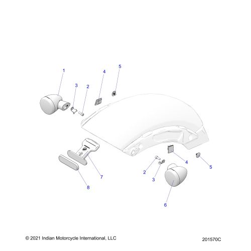 ELECTRICAL, REAR TURN SIGNALS AND REFLECTOR