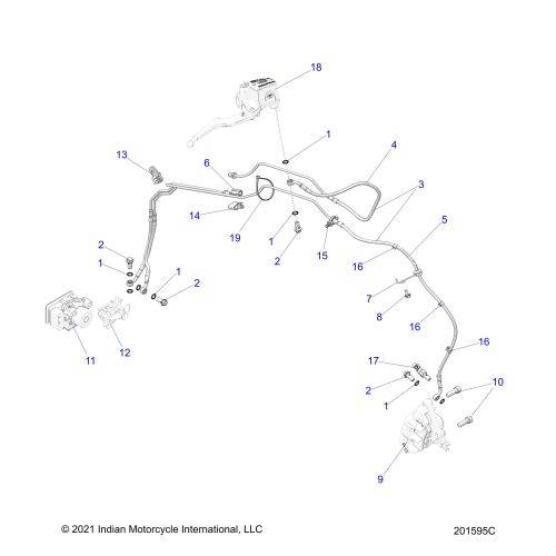 BRAKES, FRONT ASM., W / ABS