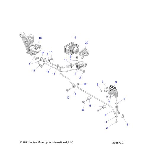 BRAKES, REAR ASM., W / ABS