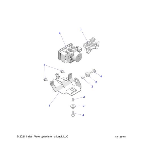 BRAKES, ABS BRAKE MODULE MOUNTING