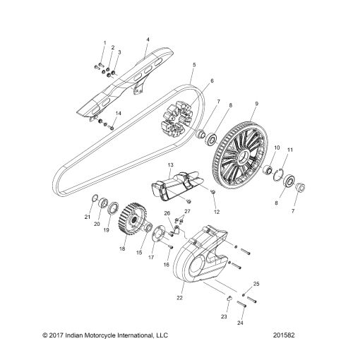 DRIVE TRAIN, SPROCKETS, GUARDS AND BELT