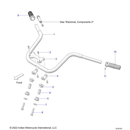 STEERING, HANDLEBAR MOUNTING AND GRIPS