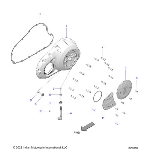 ENGINE, PRIMARY COVER ASM.