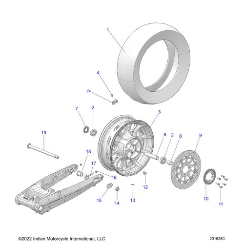 WHEEL, REAR