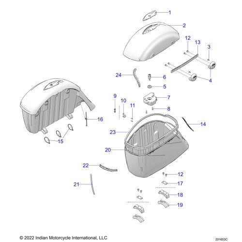 BODY, SADDLEBAG ASM.