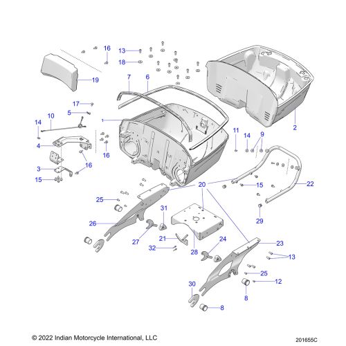 BODY, TRUNK BASE MOUNTING ASM.