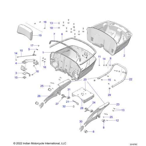 BODY, TRUNK BASE MOUNTING ASM.