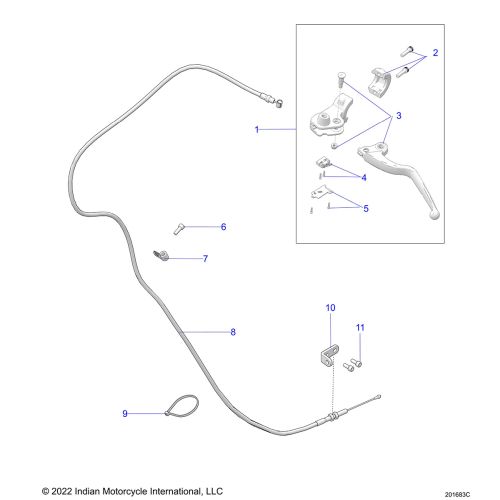 CONTROLS, CLUTCH LEVER AND CABLE