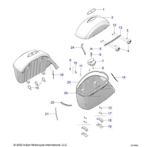 BODY, SADDLEBAG ASM.