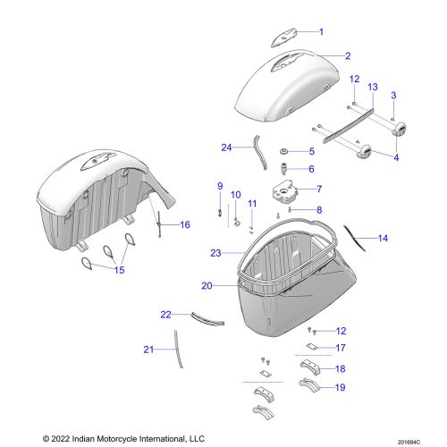 BODY, SADDLEBAG ASM.