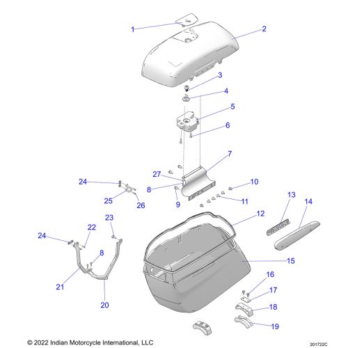 BODY, SADDLEBAG ASM.