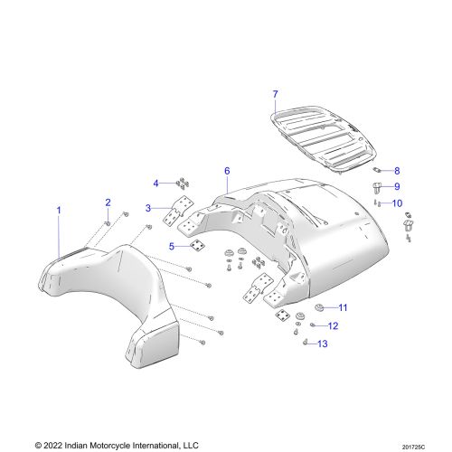 BODY, TRUNK LID AND BACKREST ASM.