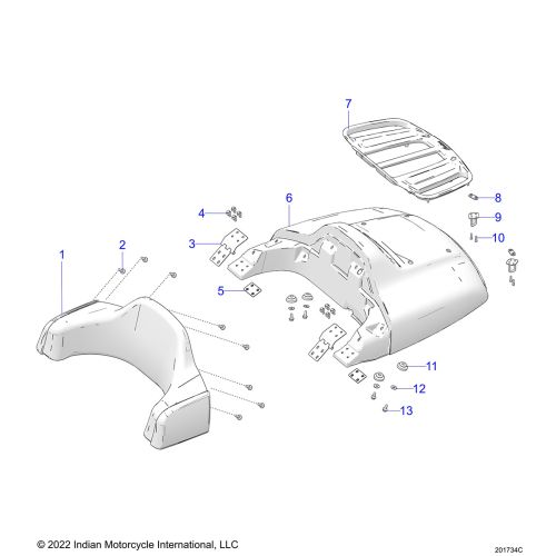 BODY, TRUNK LID AND BACKREST ASM.