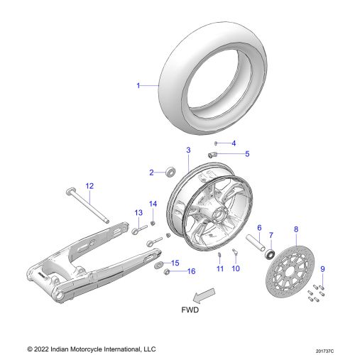 WHEEL, REAR