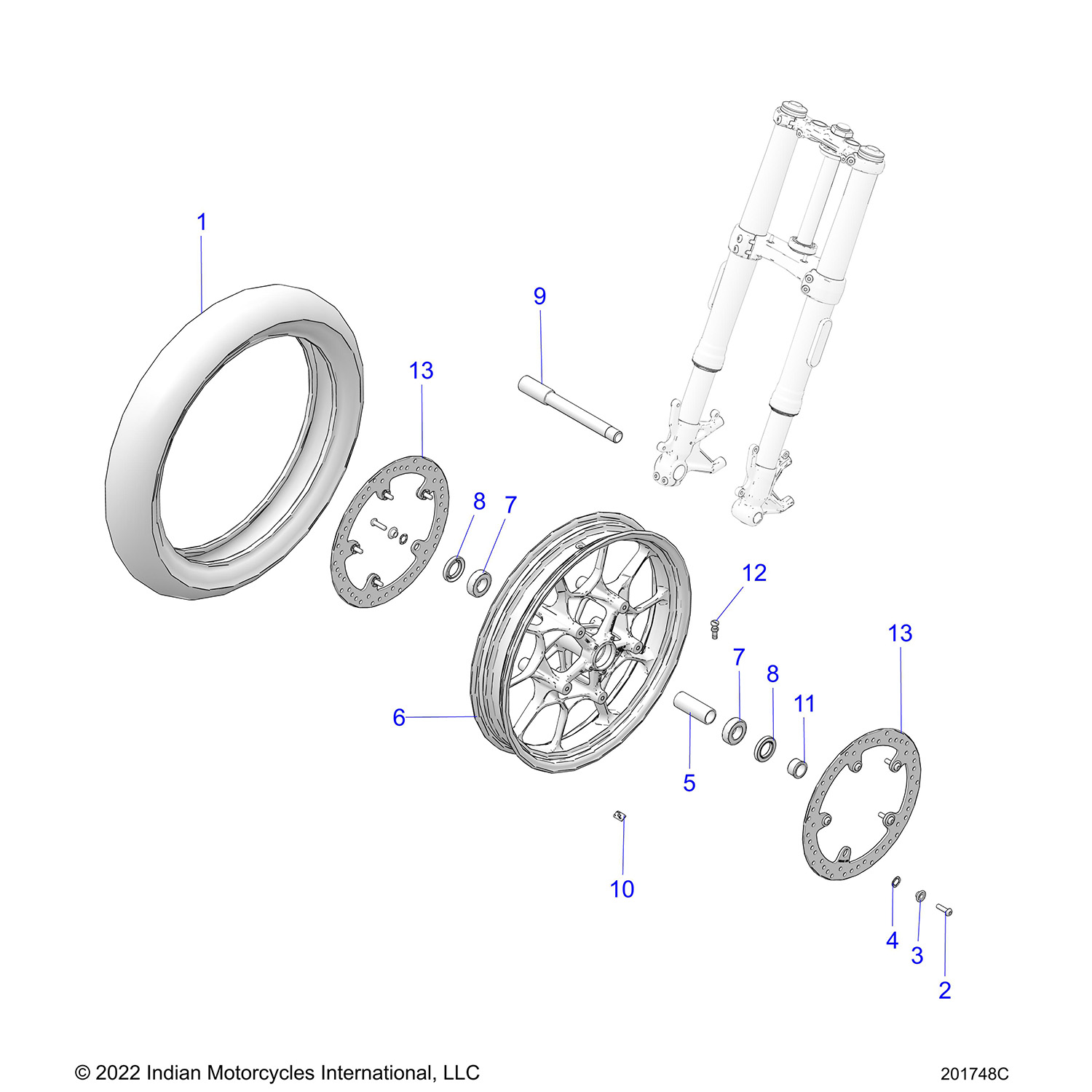 WHEEL, FRONT (NORTH AMERICA)