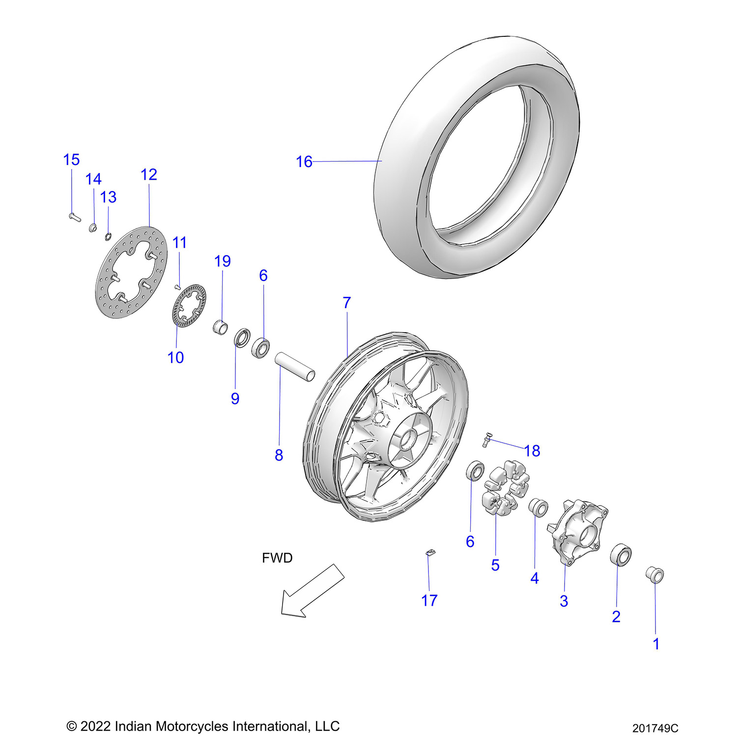 WHEEL, REAR (NORTH AMERICA)