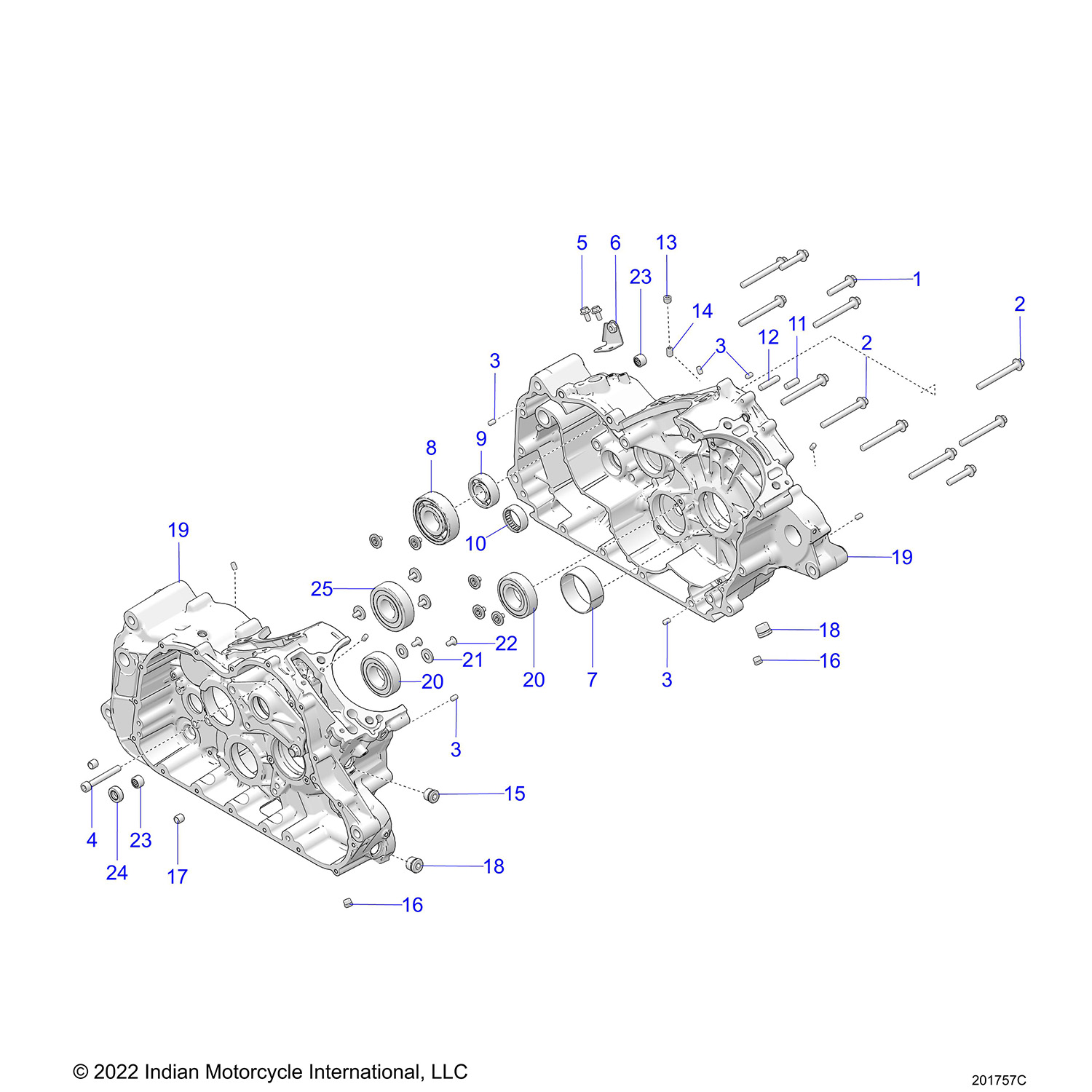 ENGINE, CASE ASM.