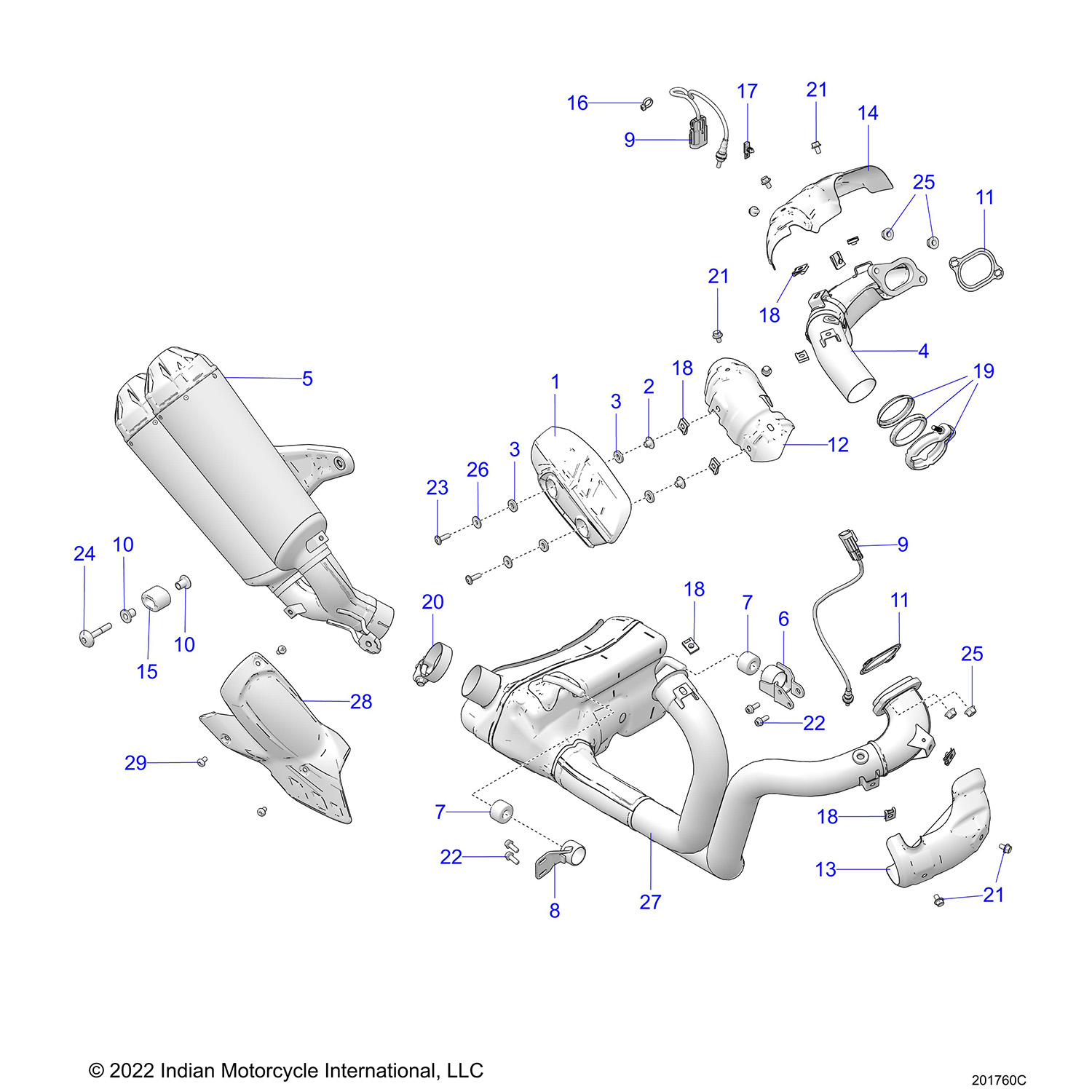 ENGINE, EXHAUST ASM