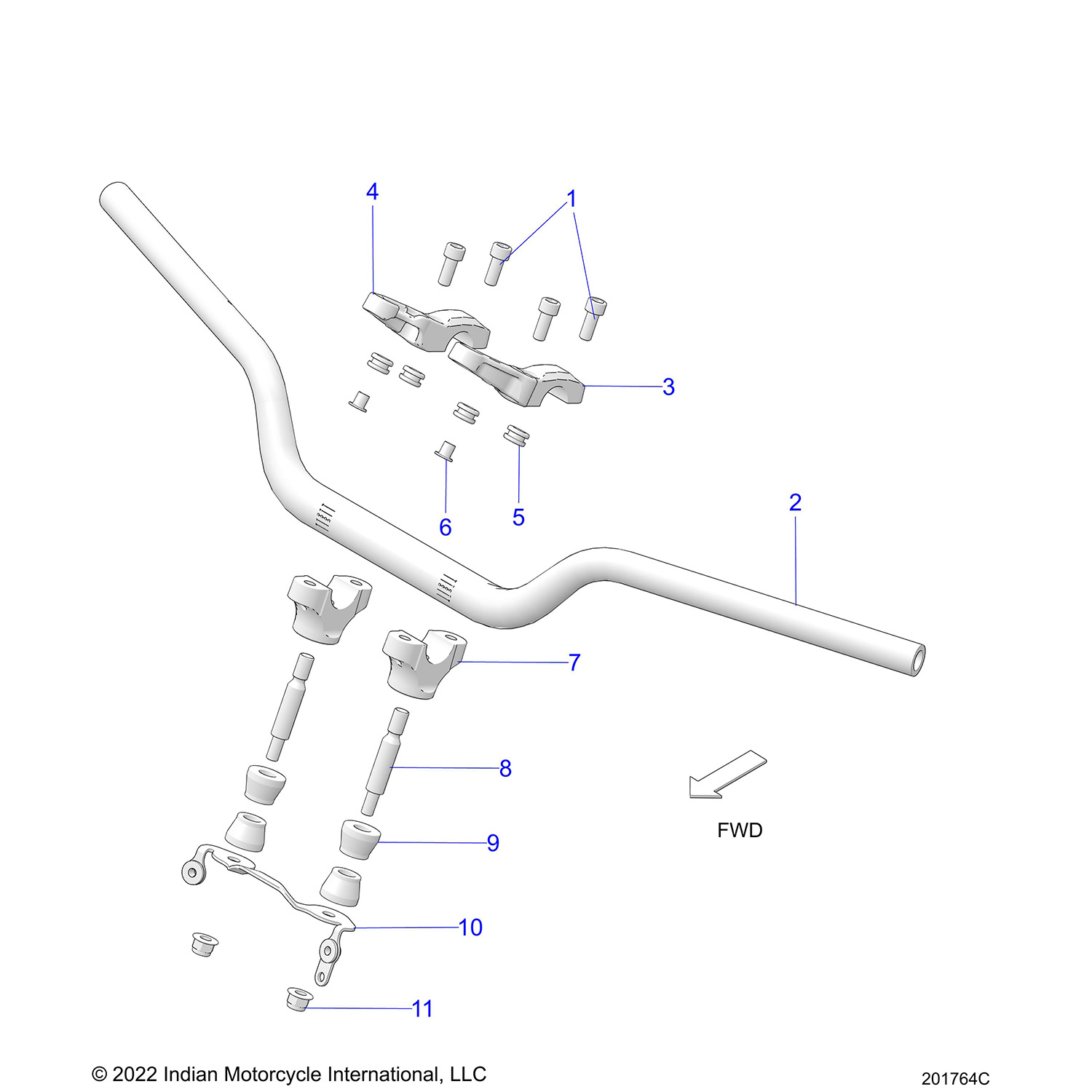 STEERING, HANDLEBAR MNTG