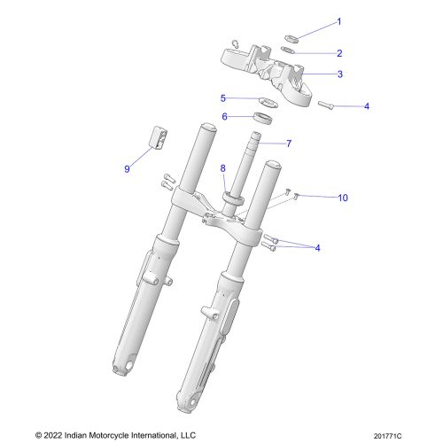 STEERING, UPPER AND LOWER CLAMPS