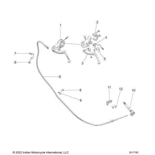 CONTROLS, CLUTCH LEVER AND CABLE