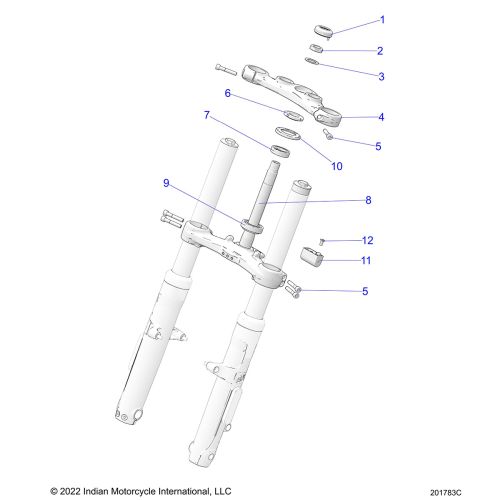 STEERING, UPPER AND LOWER CLAMPS