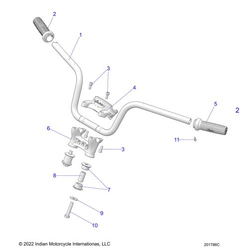 STEERING, HANDLEBAR MOUNTING AND GRIPS