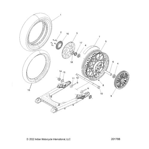 WHEEL, REAR, BOBBER TWENTY