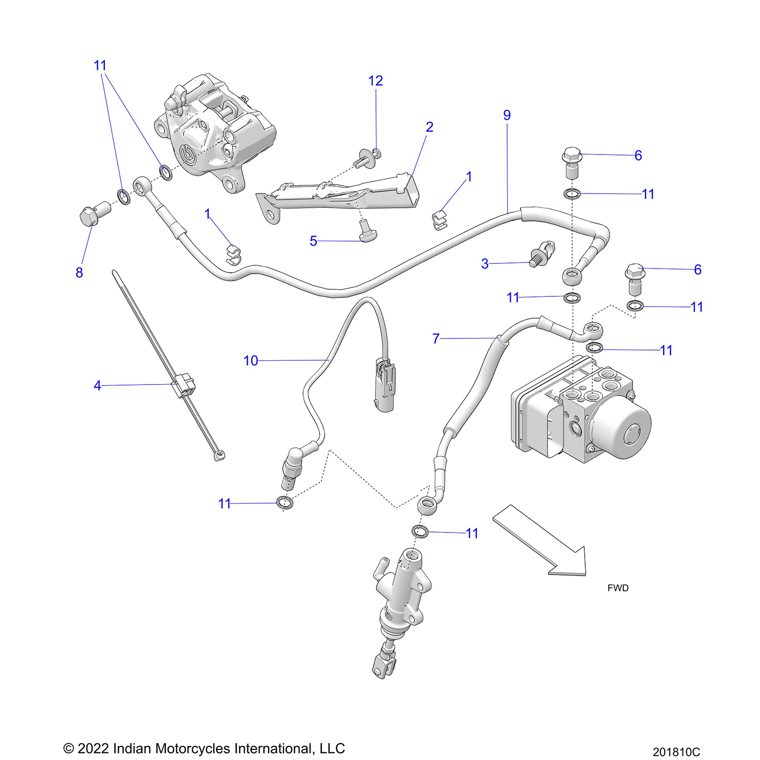 BRAKES, BRAKE LINE, REAR