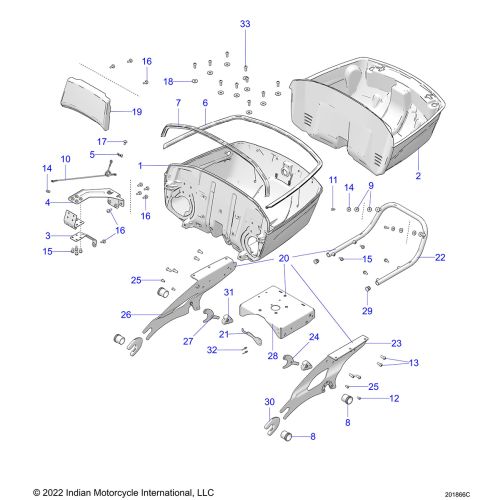 BODY, TRUNK BASE MOUNTING ASM.