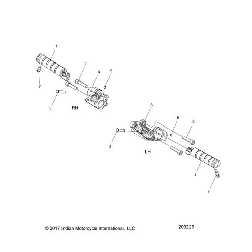 PEG, FOOT, DRIVER, RH [INCL. 7]