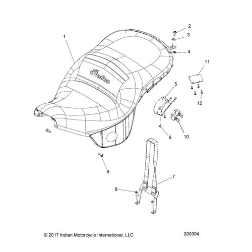 K-STUD, SEAT/SADDLEBAG [INCL. 10 STUDS]